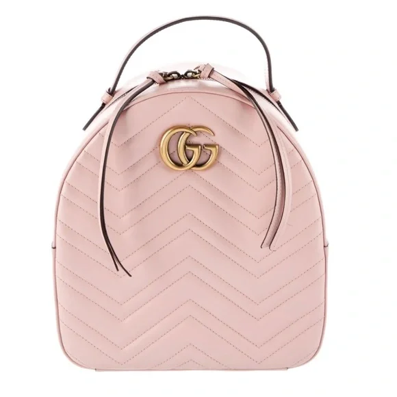 Gucci matelasse small GG marking backpack Gucci Velvet Matelasse GG Marmont Dome Backpack Black  main image 4